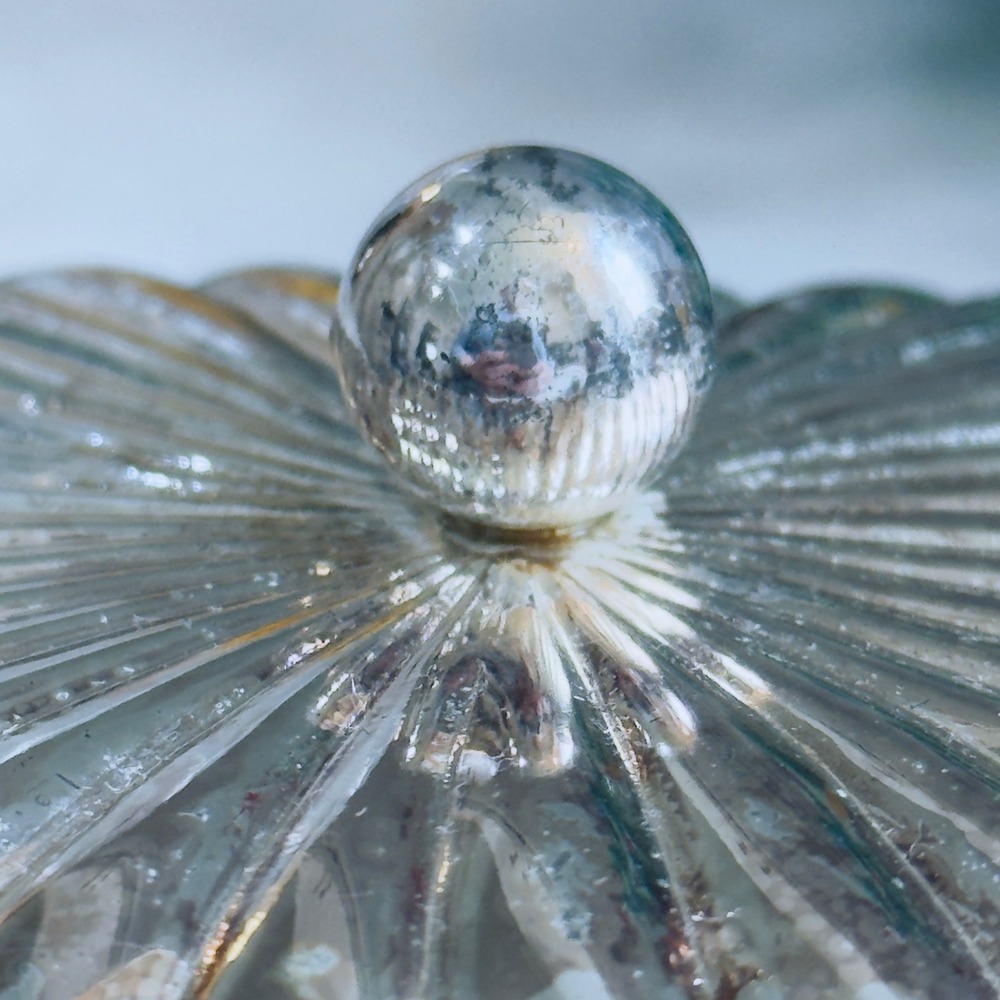 Vintage Silver Plated Gadroon Butter Dish with Glass Liner Fluted Dome Lid Good - Picture 6 of 14